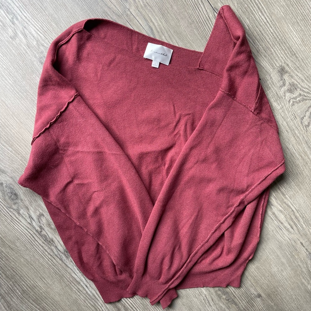 Line & Dot Women’s Sweater, Burgundy, Size L
